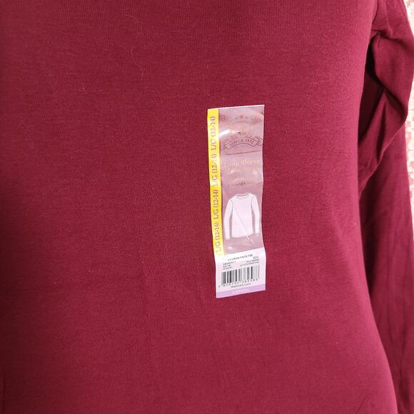 NWT Faded Glory maroon long sleeve shirt size large - Picture 3 of 7
